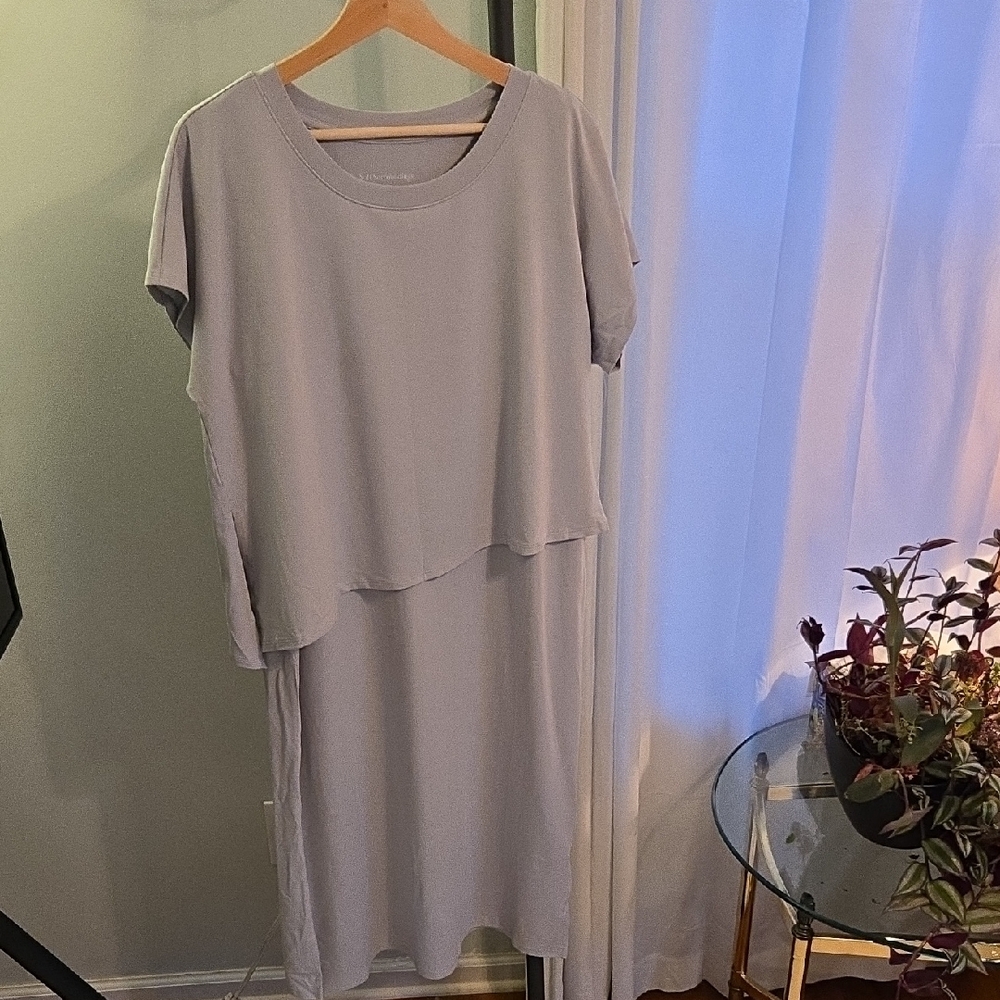 NEW Soft Surroundings Light Gray Maxi Dress